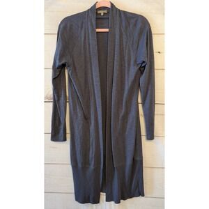 Lilla P Womens Charcoal‎ Gray Knit Cardigan Sweater XS Long Sleeve Drape Front